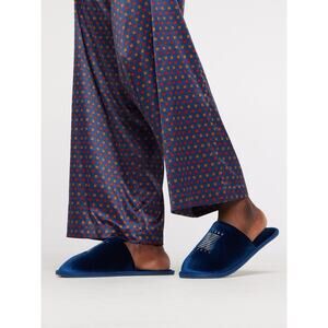 RIHANNA‎ Savage Fenty Luxe Velvet, Navy Blue Slipper Size Large 11-12 Men’s